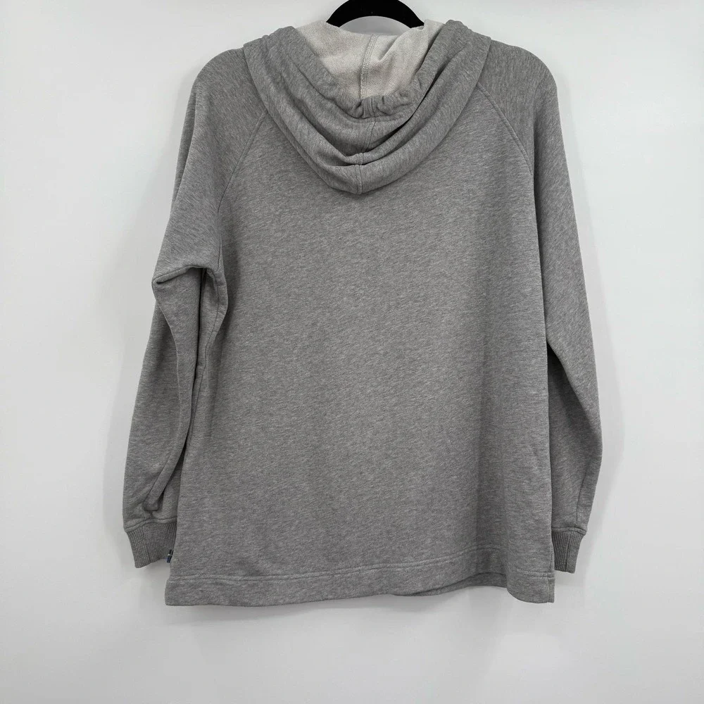 Fjällräven Hoodie Womens Small Gray Pullover Fleece Hooded Embroidered Logo